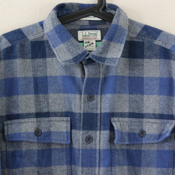 VTG LL BEAN Freeport Maine Flannel Shirt Large Q96 - Picture 2 of 4